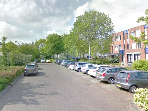Foto van de locatie van de werkzaamheden in de Vlaamsestraat in Zwijndrecht.